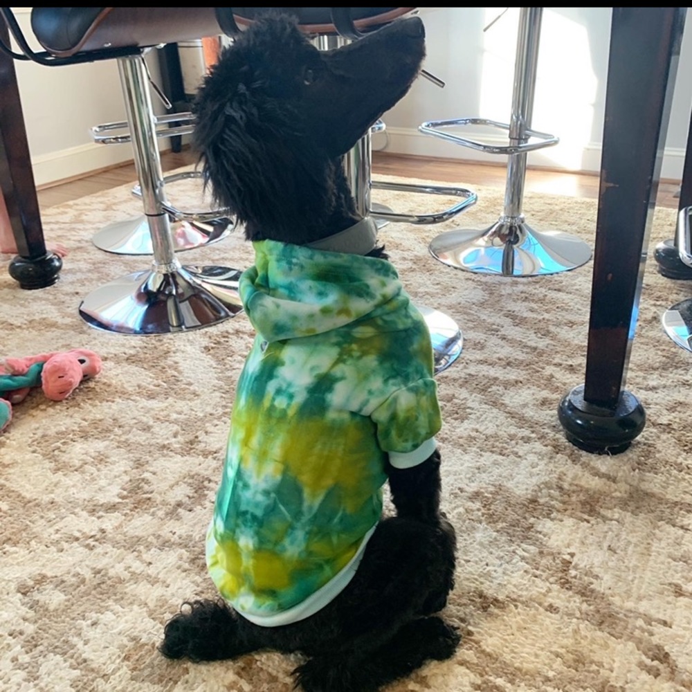 Tie dye dog hoodie sweatshirt